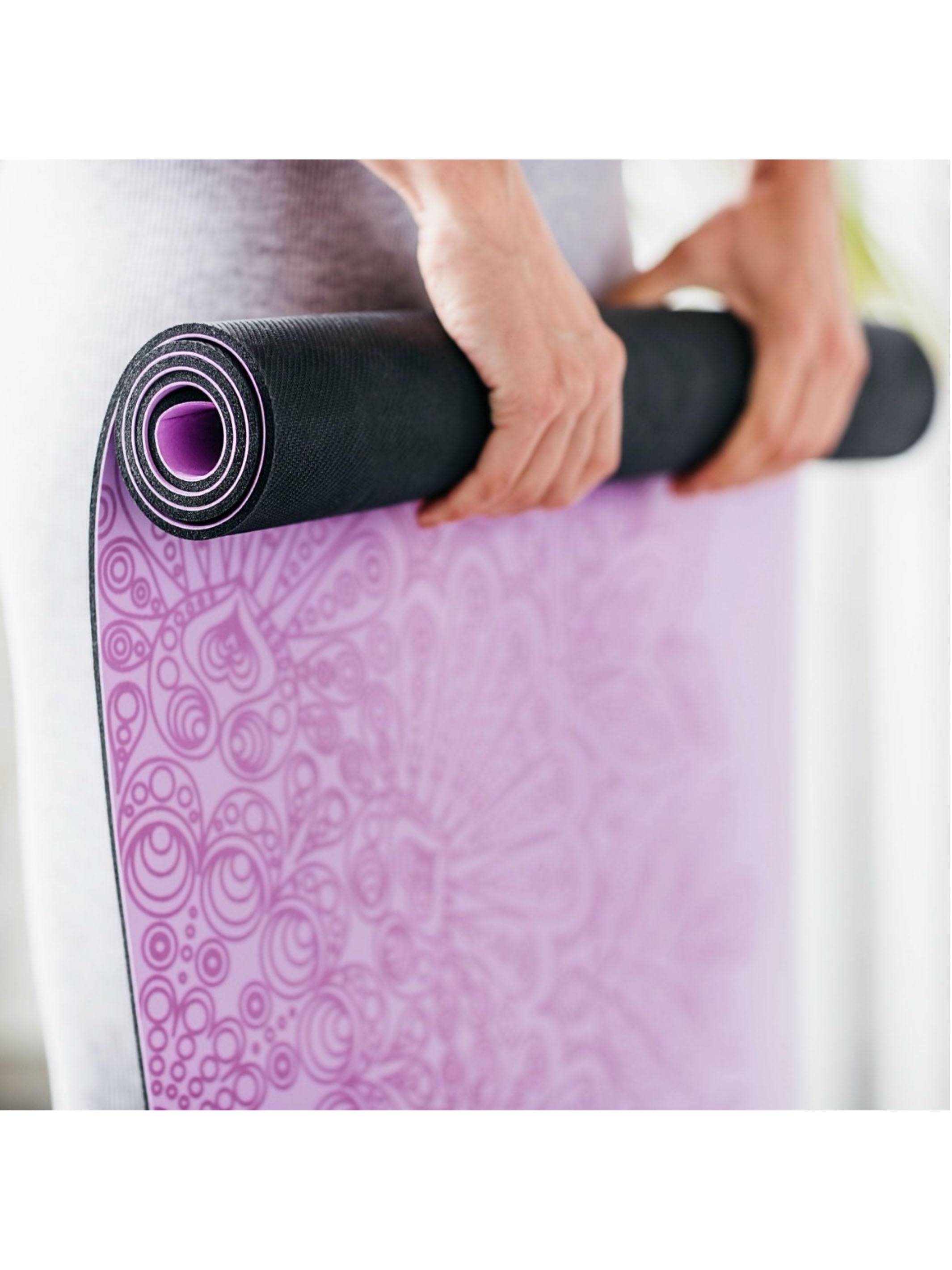 Gaiam Yoga for Beginners, Purple, Yoga Mat and Strap